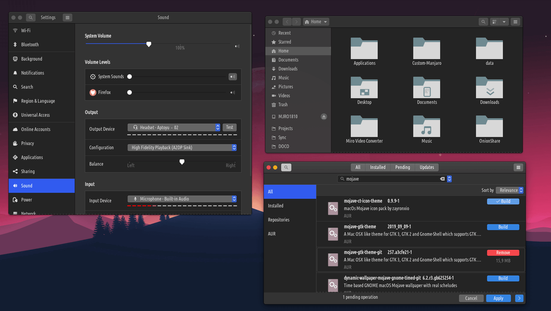 mojave gtk theme